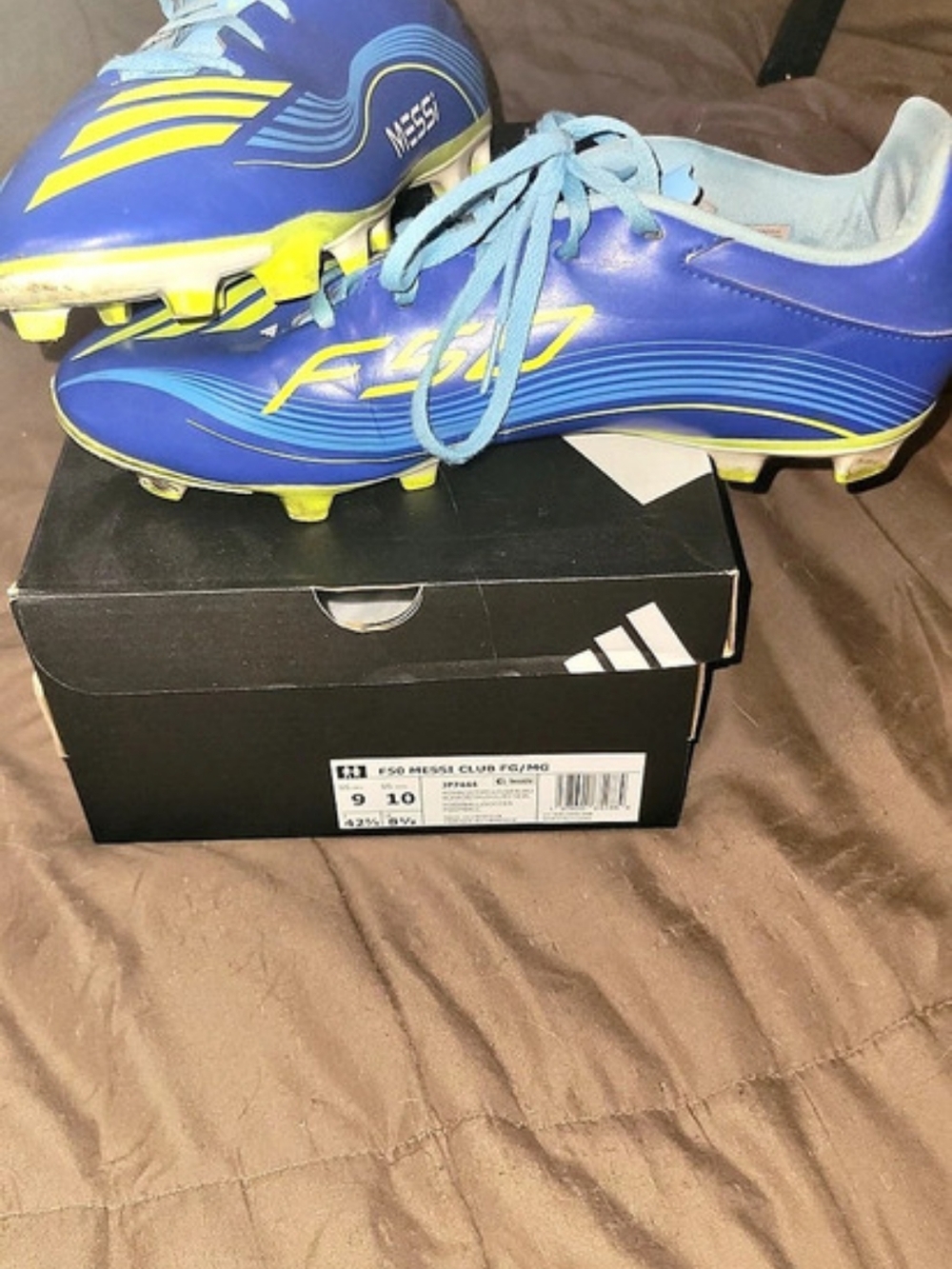 adidas X Crazyfast Athletic Cleats Blue & Yellow US 8.5